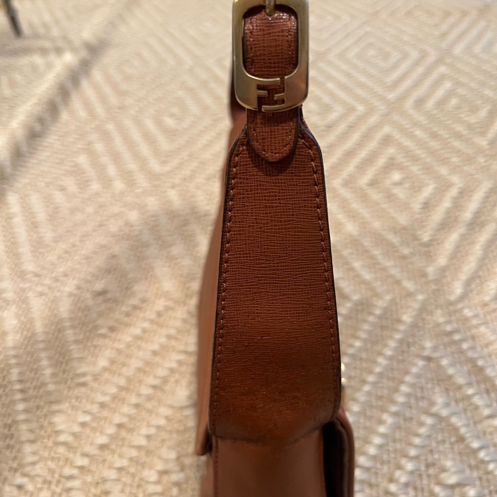 Fendi Cognac Leather Chameleon Satchel Bag - Picture 9 of 16